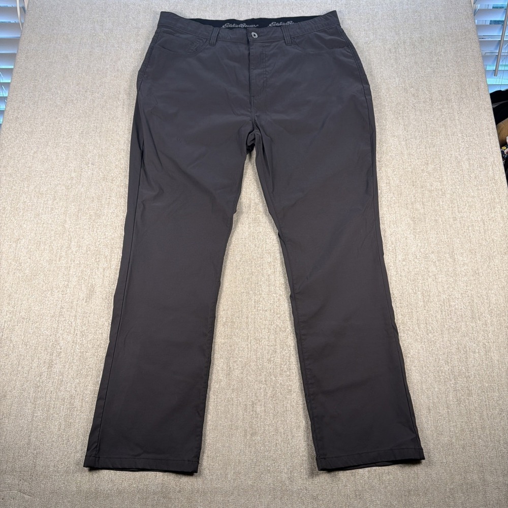 Eddie Bauer Pants Mens 40x32 Outdoor Hiking Stretch‎ Nylon 5-Pocket Casual Gray